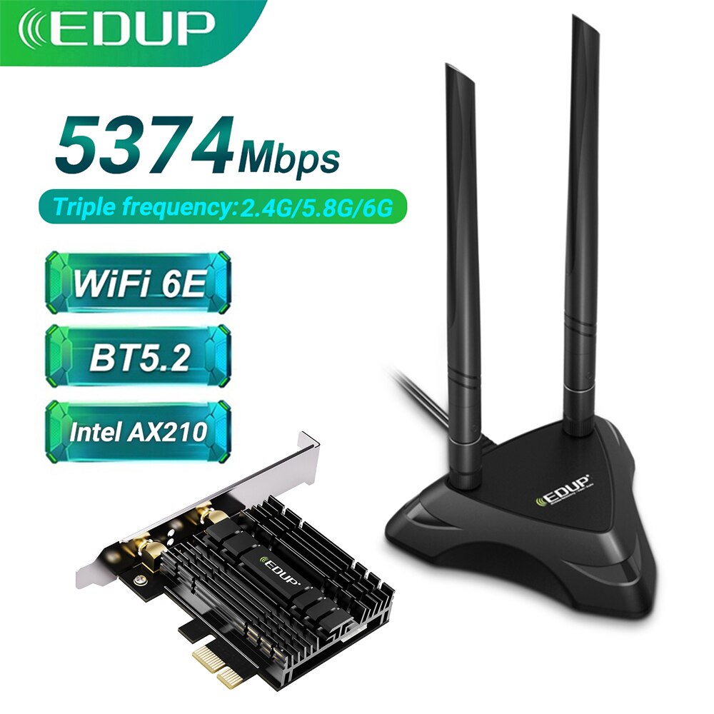 EDUP WiFi6E  AX210 5374Mbps PCI Express  W..
